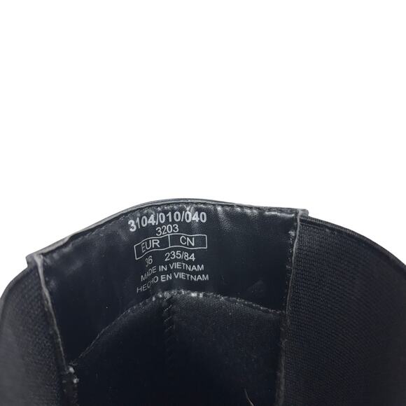 ZARA Platform Lug Sole Chelsea Boots Black Stretch Ankle Boot Size EUR 36 - Picture 10 of 12